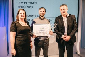 Zuzana Kocmaníková (IBM), Michal Štěrba (M Computers), Miro Marko (IBM)